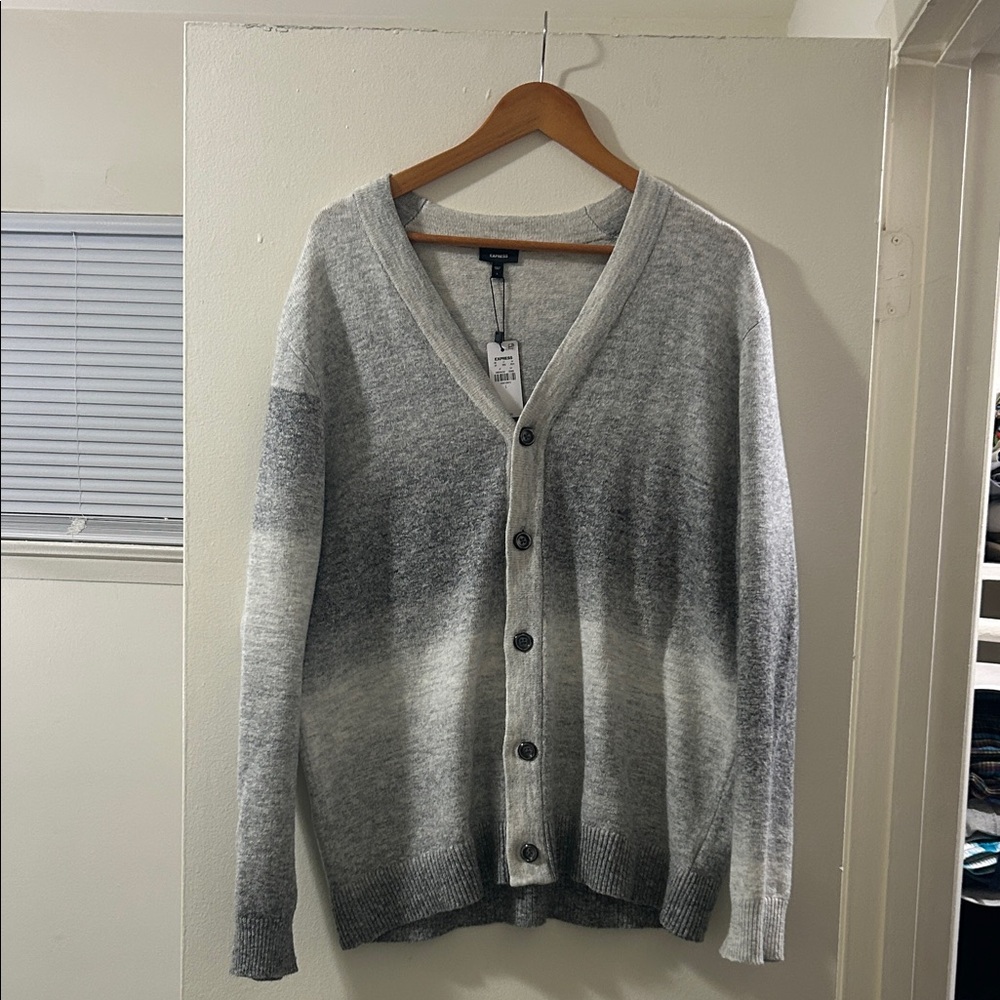 Express Gray Ombre Cardigan